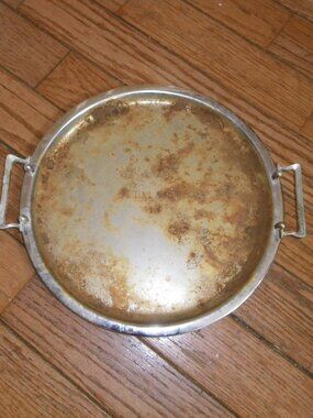 Vintage Kromax Serving Tray w/ Handles Rustic Prop Decor - Distressed Condition!